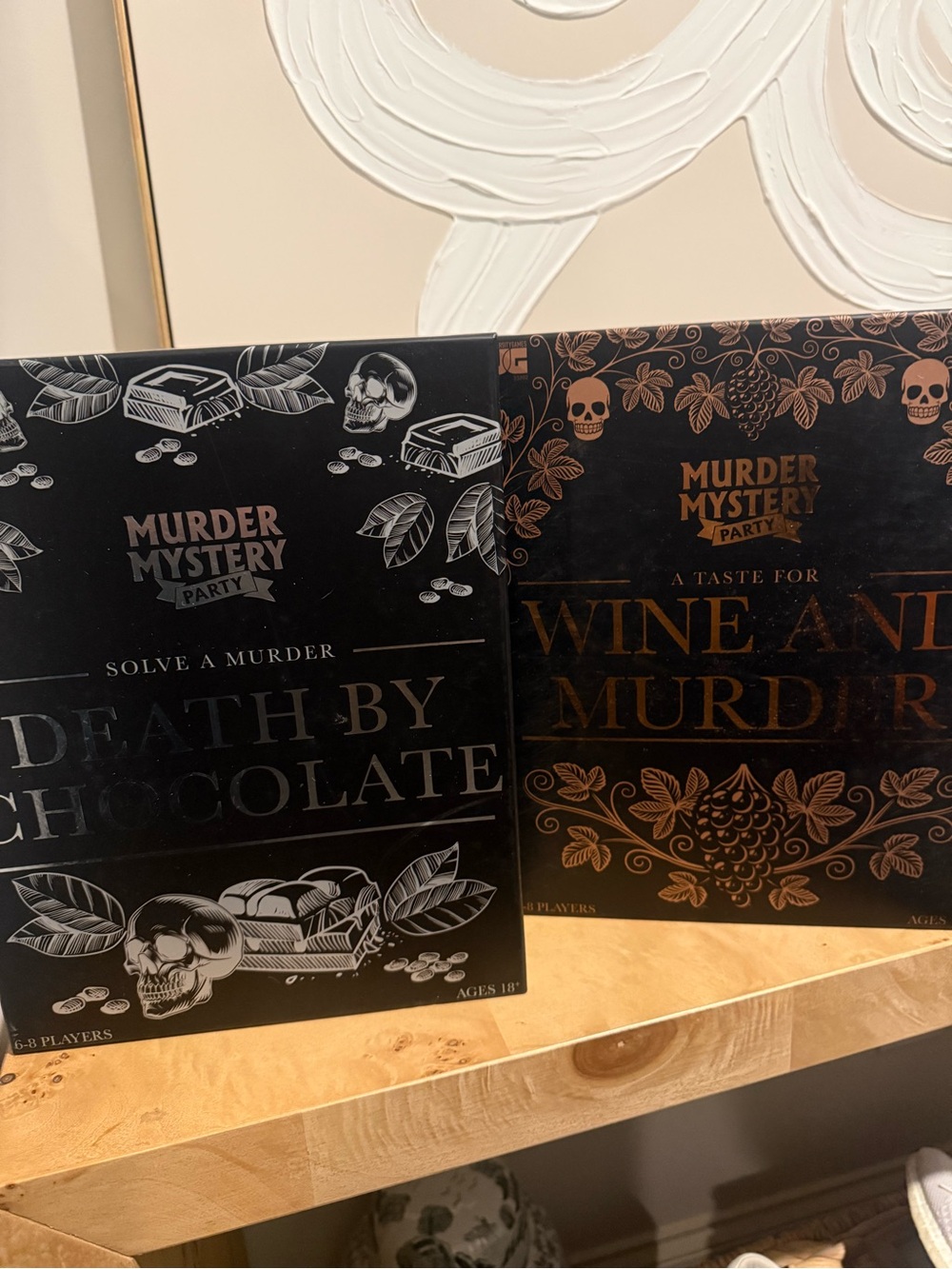 Murder Mystery Party "Death by Chocolate" and “Wine and Murder” Games